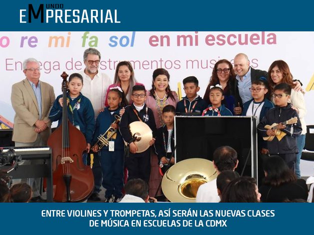 ENTRE VIOLINES Y TROMPETAS, ASÍ SERÁN LAS NUEVAS CLASES DE MÚSICA EN ESCUELAS DE LA CDMX