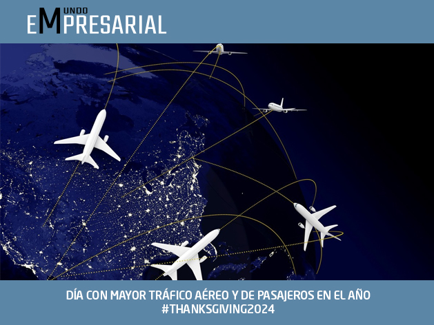 DÍA CON MAYOR TRÁFICO AÉREO Y DE PASAJEROS EN EL AÑO #THANKSGIVING2024