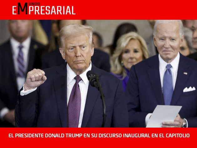 EL PRESIDENTE DONALD TRUMP EN SU DISCURSO INAUGURAL EN EL CAPITOLIO