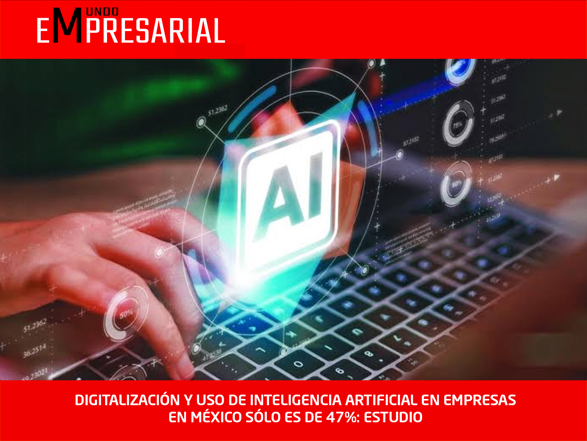 DIGITALIZACIÓN Y USO DE INTELIGENCIA ARTIFICIAL EN EMPRESAS EN MÉXICO SÓLO ES DE 47%: ESTUDIO